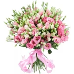 Эустомы розово-белый микс