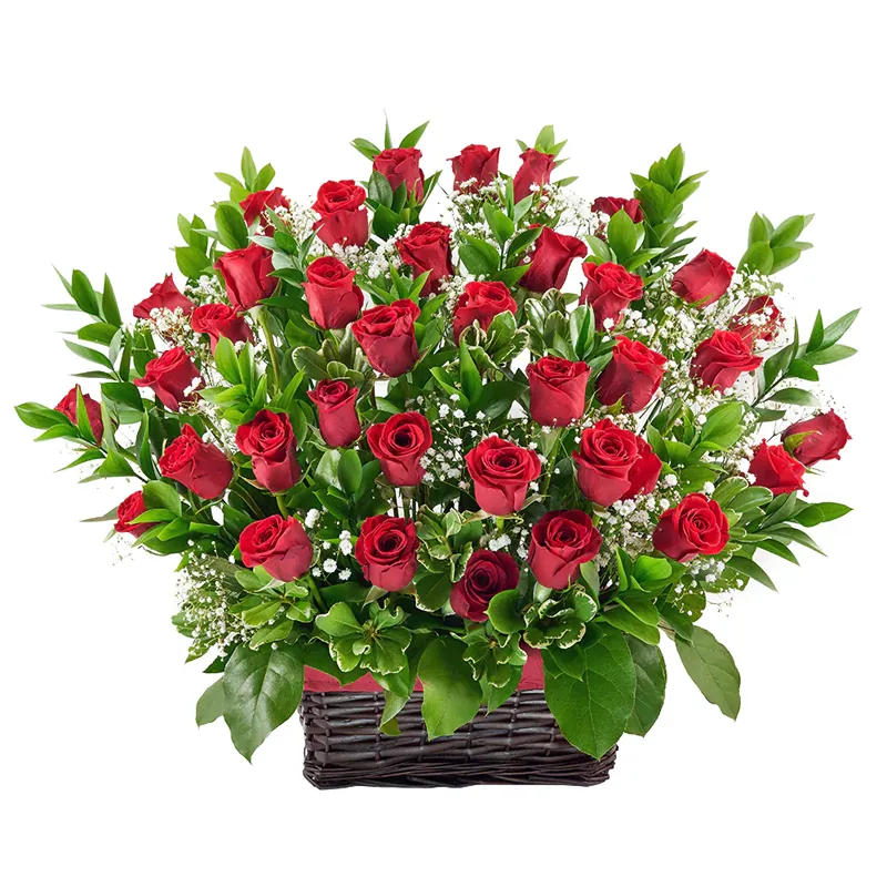 Корзина с цветами Поцелуй рыцаря